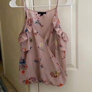 Cute floral, cold-shoulder, summery top